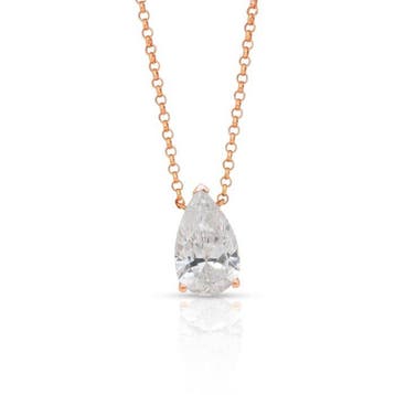 Ketting met hanger - 18 karaat Roségoud - 1.50ct. tw.