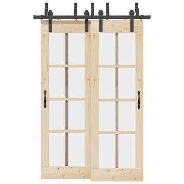 vidaXL Doos met onderdelen voor schuifdeur 152,5 cm staal, Verzenden, Nieuw