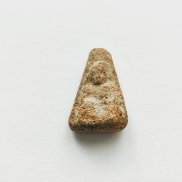 Oud-Indochinese Clay XS Zittende Boeddha Geluksboon Kraal