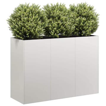 vidaXL Plantenbak 120x40x80 cm roestvrij staal, Verzenden, Minder dan 60 cm, Nieuw, Metaal