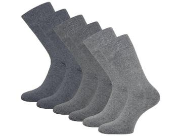 6 paar SQOTTON® Katoenen sokken - Naadloos - Grijs-mix, Verzenden, Nieuw