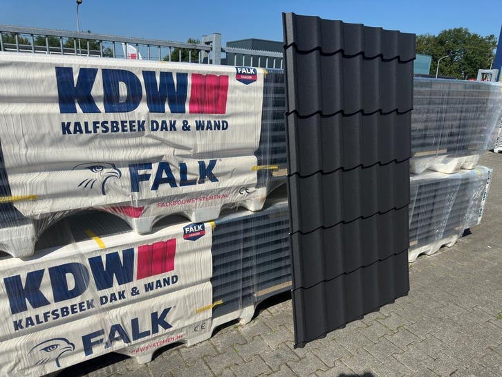Dakpanplaten Zwart uit Voorraad €12,63m2 / Sandwichpanelen, Doe-het-zelf en Verbouw, Platen en Panelen, Nieuw, Overige materialen