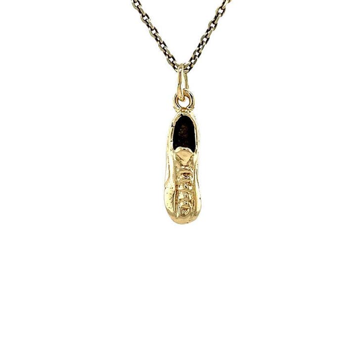 Gouden vintage voetbalschoen hanger 14 krt, Sieraden, Tassen en Uiterlijk, Kettinghangers, Ophalen of Verzenden