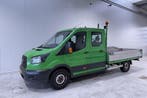 Ford Transit 350 2.0 TDCI L4 Pick-Up Dubbel-Cabine 7-Pers, Stof, Gebruikt, Dealer onderhouden, Ford