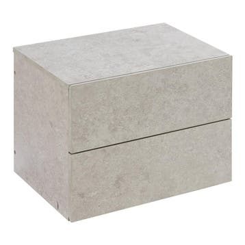 Nachtkastje zwevend Ampfing 40x29x30 cm betonkleurig licht [, Verzenden, Nieuw