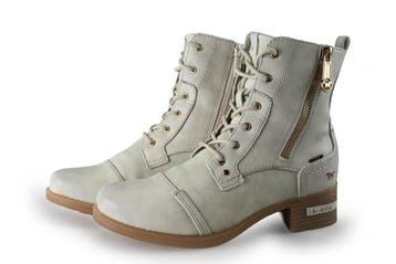 Mustang Veterboots in maat 36 Wit, Verzenden, Wit, Overige typen, Zo goed als nieuw