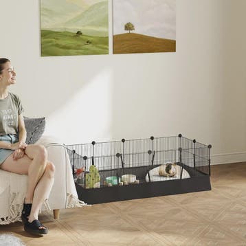 Metalen Dierenren met 12 Panelen - Waterdichte Bodem - 120x6, Dieren en Toebehoren, Verzenden, Nieuw