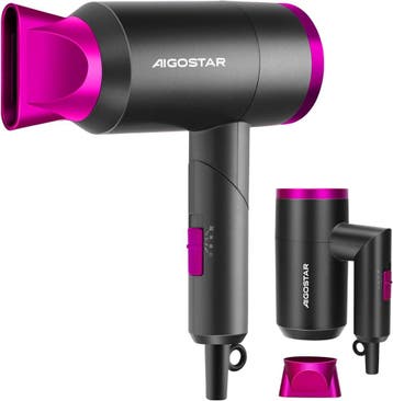 Fohn - Haardroger - Reisfohn - 1800W - Grijs - Aigostar •, Verzenden, Zo goed als nieuw