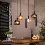 *WOONWINKEL* Design Hanglamp Met Glazen Bollen Zwart, Verzenden, Nieuw