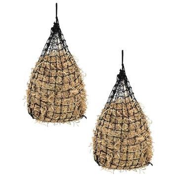 vidaXL Hooinetten 2 st 100x100 cm rond polypropeen zwart, Verzenden