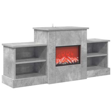 vidaXL Elektrische haard Beton 110 x 30 x 50 cm Bewerkt hout, Verzenden, Nieuw