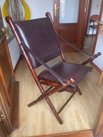 Klapstoel - Hout, Teak - Vouwbare stoel in koloniale stijl., Antiek en Kunst