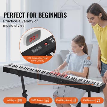 88 Toetsen Digitale Piano - Semi-Gewogen Toetsen, Draagbaar, Verzenden, Nieuw