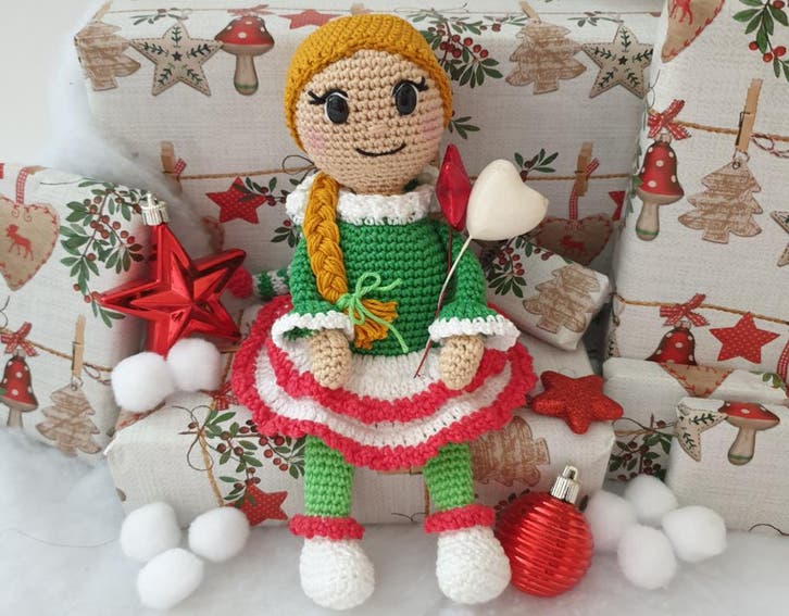 Haakpatroon byClaire Kerstmeisje Lisanne, Hobby en Vrije tijd, Breien en Haken, Breien of Haken, Nieuw, Wol of Garen, Ophalen of Verzenden