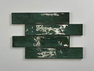 Wandtegel Ragno Kalon Handvorm Groen Glans 5x25 (Muurtegels), Nieuw, 20 tot 40 cm, 10 m² of meer, Wandtegels