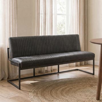 *WOONWINKEL* Tower Living Ferro Antraciet Eetkamerbank 205 C, Verzenden, Nieuw, Stof