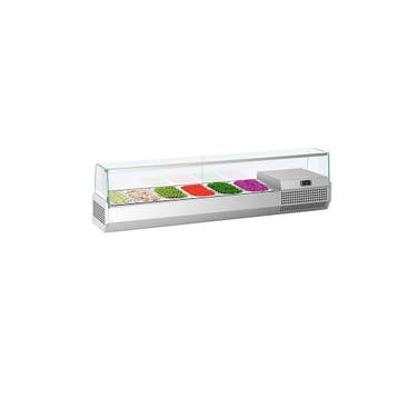 GGM Gastro | Opzetkoelvitrine PREMIUM PLUS - 1733x413mm - 6x, Verzenden