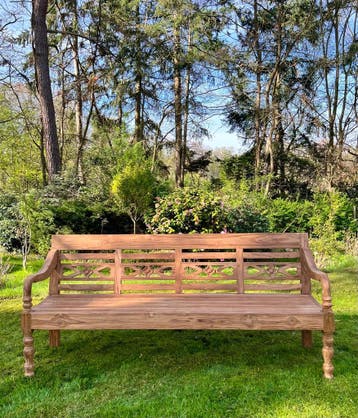 Geborstelde stationsbank -  200 cmTuinmeubelen, Tuin en Terras, Tuinsets en Loungesets, Ophalen of Verzenden, Nieuw