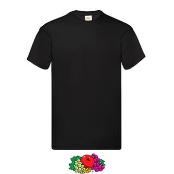 Fruit of the Loom T-shirt Original T Zwart, Verzenden, Zwart, Nieuw, Overige maten