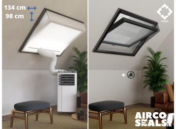 Raamafdichtingskit Mobiele Airco - Met Hor – 134 x 98 cm, Verzenden, Nieuw