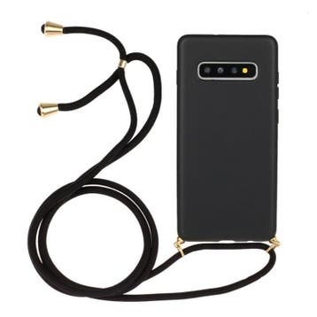 Galaxy S10 Plus Crossbody TPU Hoesje met Koord Zwart, Ophalen of Verzenden, Nieuw