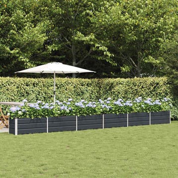 vidaXL Plantenbak Antraciet 580 x 50 x 45 cm Gegalvaniseerd, Verzenden, Minder dan 60 cm, Nieuw, Metaal
