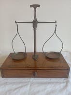 Balans of weegschaal - Metaal, Hout, Messing - Vintage, Antiek en Kunst, Antiek | Keukenbenodigdheden