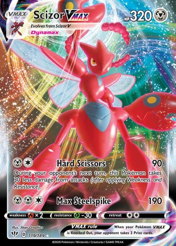 Scizor VMAX 119/189 Darkness Ablaze, Ophalen of Verzenden, Nieuw, Losse kaart, Foil