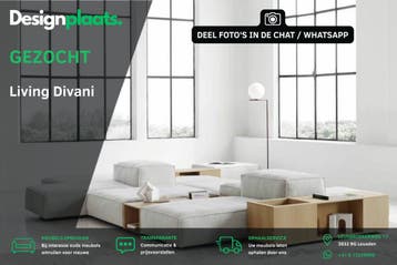GEZOCHT: Living Divani Bank — Directe Inkoop in Elke Staat, Ophalen of Verzenden, Nieuw, Living Divani