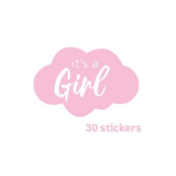 30x Sticker Its a Girl - sluitsticker - hoera een meisje..., Ophalen of Verzenden, Nieuw, Meerdere stickers