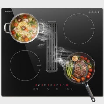 Karinear Inbouw Inductie Kookplaat met Afzuiging - 60cm, 640, Verzenden, Nieuw