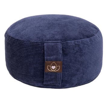 Meditatiekussen eco rib indigo rond - Lotus, Verzenden, Nieuw