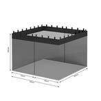 Insectennet 300 x 300 x 220 - Partytent - Paviljoen - Zwart, Tuin en Terras, Partytenten, Ophalen of Verzenden, Nieuw