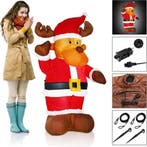 Opblaasbaar rendier XL verlicht 135 cm (Kerst artikelen), Verzenden, Nieuw