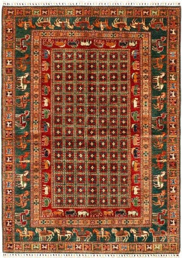 Afghan, Ziegler Kazak, Prachtige handgeknoopte unieke, Nieuw