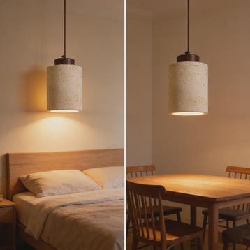 Luxe Travertin Hanglamp in Japanse Stijl - Sfeervolle Verlic, Verzenden, Nieuw