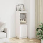 vidaXL buffetkast 37x34x110 cm massief grenenhout wit, Minder dan 50 cm, Verzenden, 100 tot 150 cm, Nieuw