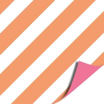 3m Dubbelzijdig Oranje Roze Streep (Cadeaupapier 3M), Diversen, Ophalen of Verzenden, Nieuw