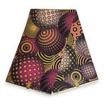 Afrikaanse stof - Roze Goud Cosmic Orb Pattern - Special eff, Hobby en Vrije tijd, Stoffen en Lappen, Ophalen of Verzenden, Nieuw