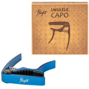 Flight FC-BL Aluminium Ukulele Capo Blauw met Veermechanisme, Ophalen of Verzenden, Nieuw