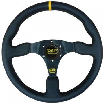 QSP stuur leder flat zwart, Auto-onderdelen, Verzenden, Nieuw