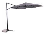 Zweefparasol Libra Grijs Ø300cm inclusief kruisvoet & hoes, Kantelbaar, Nieuw, Ophalen of Verzenden, Zweefparasol