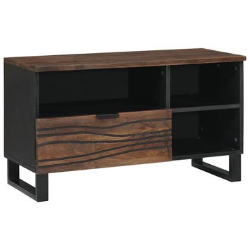 vidaXL TV Eenheden 80 x 33 x 46 cm Walnotenhout Bewerkt hout, Minder dan 50 cm, Verzenden, Nieuw, Minder dan 100 cm