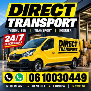 Verhuizen Transport Koerier | Direct Beschikbaar 24/7, Inpakservice, Verhuizen binnen Nederland