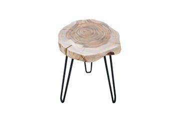 Massief houten bijzettafel GOA 40cm acaciaboomstam, Ophalen of Verzenden, Nieuw