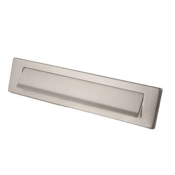 Briefplaat rechthoek 340x76mm - RVS, Verzenden, Nieuw