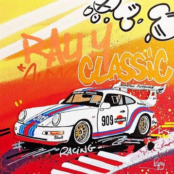 Pappay - Street art: Porsche 911 Carrera 1973