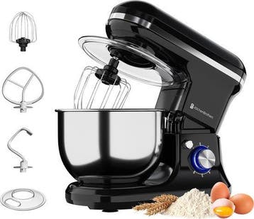 2dekans | KitchenBrothers Keukenmachine & Mixer – 1200W – 5L, Ophalen of Verzenden, Zo goed als nieuw