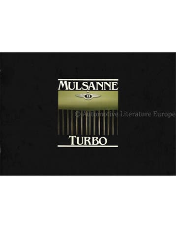 1982 BENTLEY MULSANNE TURBO BROCHURE ENGELS, Nieuw, Author