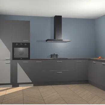 Onyxgrijze keuken Napels 51468, Verzenden, Nieuw